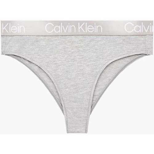 Roupa de interior Mulher Cueca Tour Calvin Klein Jeans Tanga Tour Calvin Klein 000QF6718E Cinza