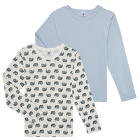 Textil Rapaz Palace Whitney Houston T-shirt Petit Bateau LOT 2 TEE SHIRT ML Multicolor