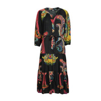 Textil Mulher Vestidos compridos Desigual ODYSSEY Preto / Multicolor