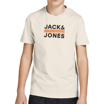 Textil Rapaz T-Shirt mangas curtas Jack & Jones  Bege