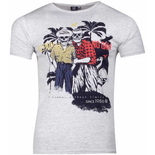 Textil Homem T-shirts e Pólos La Maison Blaggio  Cinza