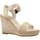 Sapatos Mulher Sandálias Tommy Hilfiger SHINY TOUCHES HIGH WEDGE Bege