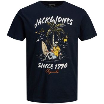 Textil Rapaz T-shirts e Pólos Jack & Jones 12212512 VENICE-NAVY BLAZER Azul