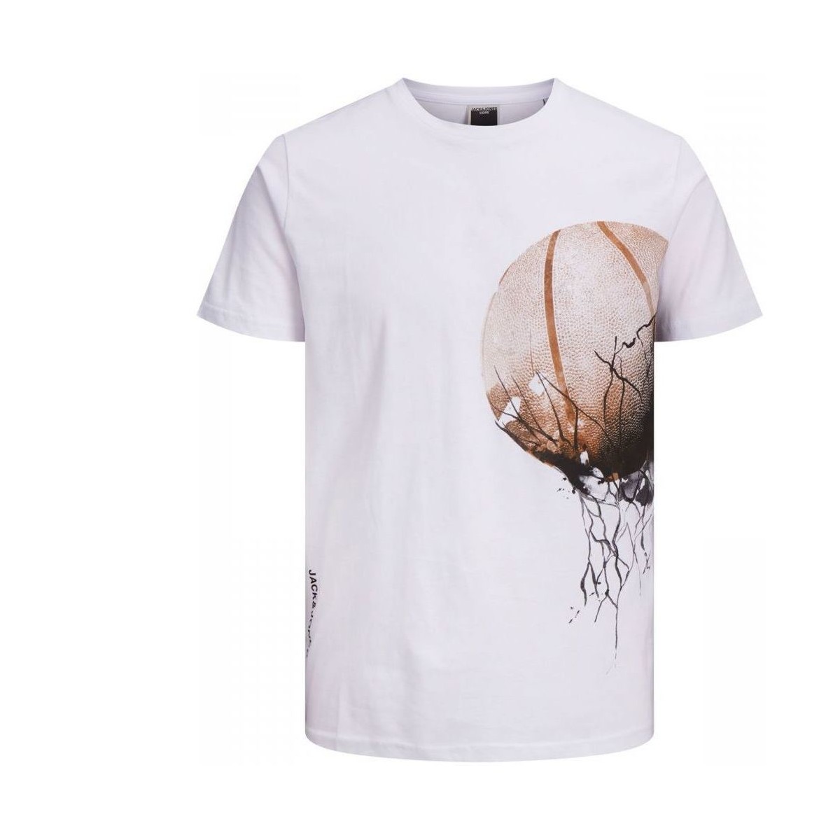 Textil Rapaz T-shirts e Pólos Jack & Jones 12210575 GRAPHIC TEE-WHITE Branco
