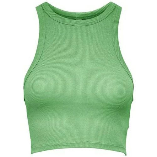 Textil Mulher T-shirts e Pólos Only Top verde corto Verde