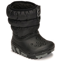 Sapatos Criança Botas de neve Crocs Classic Neo Puff Boot T Preto