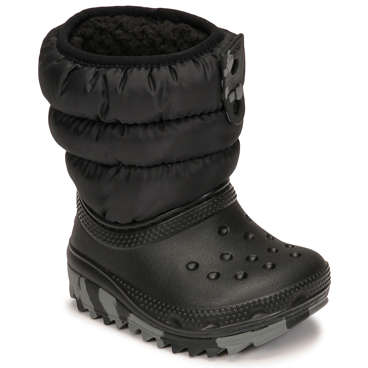 Sapatos Rapaz Botas de neve Crocs Classic Neo Puff Boot LEATHER T Preto
