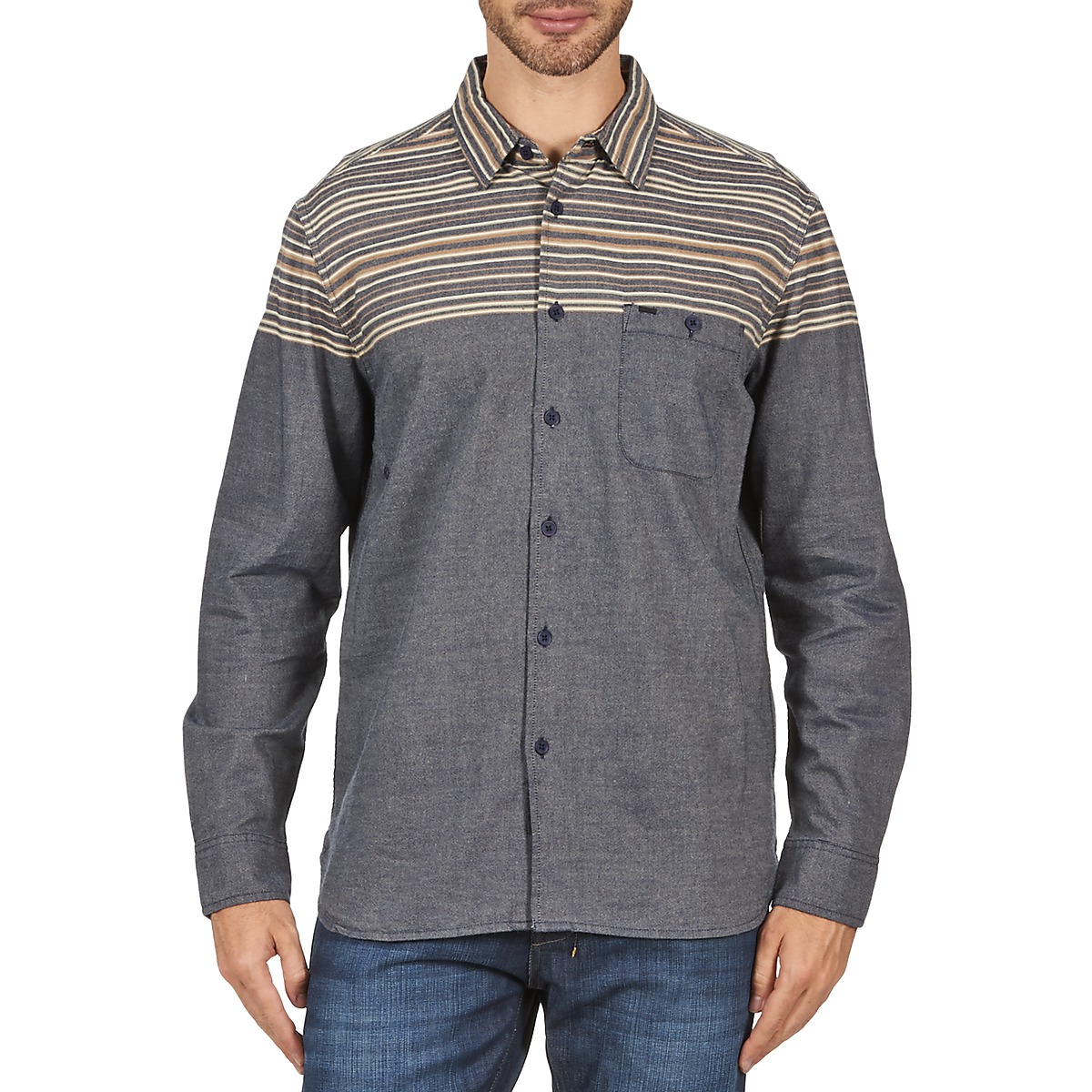 Textil Homem Camisas mangas comprida Element LENOX Cinza