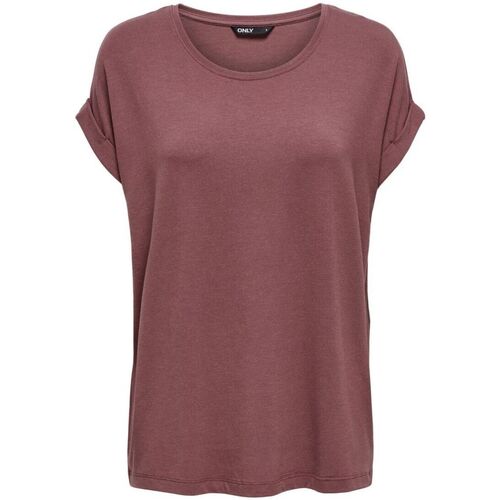 Textil Mulher T-shirts e Pólos Only 15106662 MONSTER-ROSE BROWN Vermelho