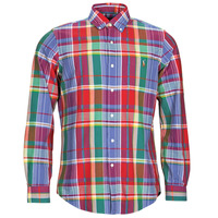 Textil Homem Polo Ralph Lauren Iconic Rugby shirt CUBDPPCS-LONG SLEEVE-SPORT SHIRT Vermelho / Azul