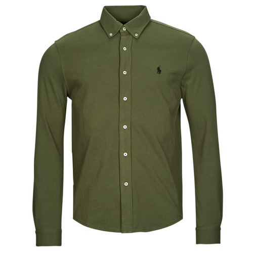 Textil Homem Camisas mangas comprida Antigua Bowling Green Falcons Nova Polo LSFBBDM5-LONG SLEEVE-KNIT Cáqui