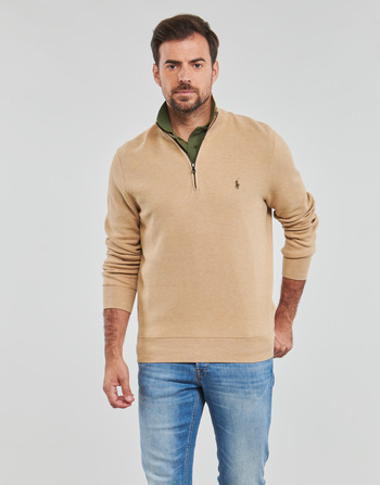 Textil Homem camisolas Polo Ralph Lauren LS HZ-LONG SLEEVE-PULLOVER Bege / Camel / Mistura