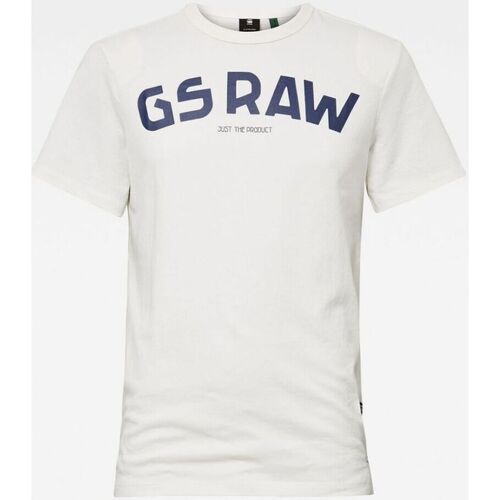 Textil Homem T-shirts e Pólos G-Star Raw D16388 4561 GR TEE-111 MILK Branco