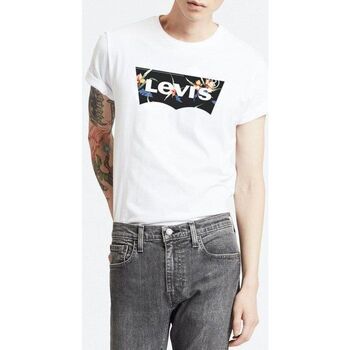 Textil Homem T-shirts e Pólos Levi's 22489 0273 HOUSEMARK TEE-WHITE FLOREAL Branco