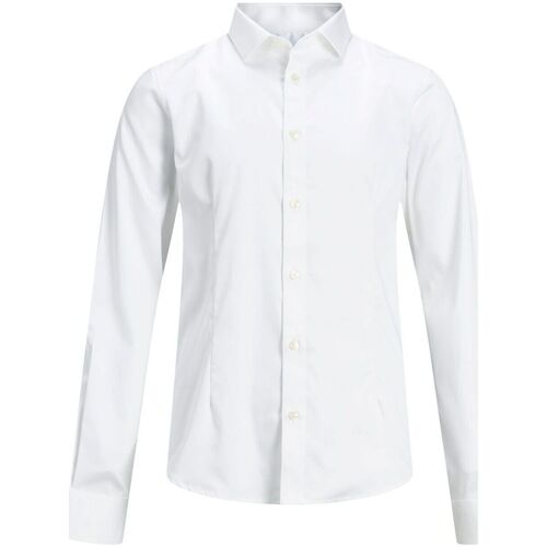 Textil Rapaz Camisas mangas comprida Pochetes / Bolsas pequenas 12151620 PARMA JR-WHITE Branco