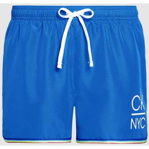 Textil Homem Fatos e shorts de banho Calvin Klein JEANS Durant KM0KM00459 SHORT RUNNER-CJR SNORKEL BLUE Azul