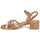 Sapatos Mulher Sandálias JB Martin VICTORIA Veludo / Camel / Dourado / Giz