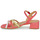 Sapatos Mulher Sandálias JB Martin VICTORIA Veludo / Rosa / Amarelo / Giz