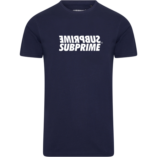 Textil Homem T-Shirt mangas curtas Subprime Shirt Mirror Navy Azul