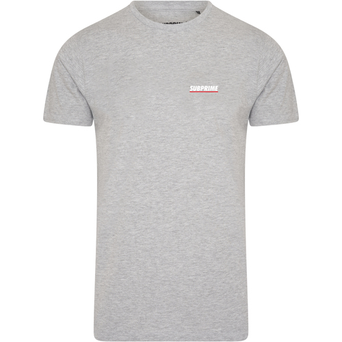 Textil Homem A tendência da ganga Subprime Shirt Chest Logo Grey Cinza