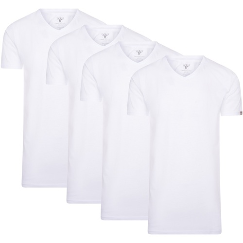 Textil Homem Navy Seal Jacket Navy Cappuccino Italia 4-Pack T-shirts Branco