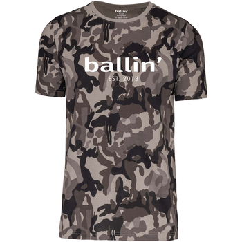 Textil Homem T-Shirt mangas curtas Ballin Est. 2013 Grijs Camouflage Shirt Cinza