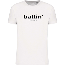 Textil Homem T-Shirt mangas curtas Ballin Est. 2013 Regular Fit puffa Shirt Branco