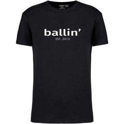 Textil Homem T-Shirt mangas curtas Ballin Est. 2013 Regular Fit puffa Shirt Preto