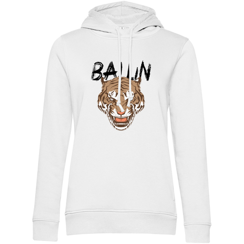 Textil Mulher camisolas adidas Originals Sort sweatshirt med rund hals Tiger Hoodie Branco