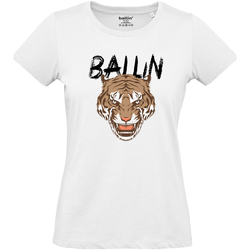 Textil Mulher T-Shirt mangas curtas Ballin Est. 2013 Tiger Shirt Branco