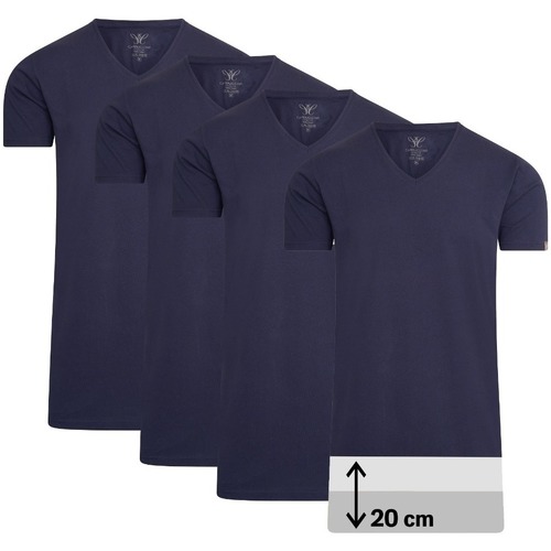 Textil item T-Shirt mangas curtas Cappuccino Italia 4-Pack T-shirts Azul