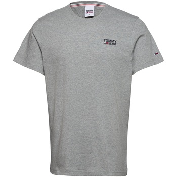 Textil Homem T-Shirt mangas curtas Tommy Jeans Logo Shirt Cinza