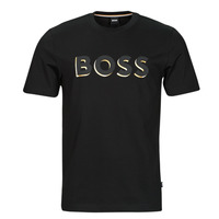 Textil Homem T-Shirt mangas curtas BOSS Tiburt 339 Preto / Ouro