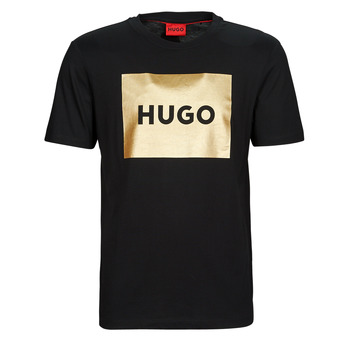 Textil Homem T-Shirt mangas curtas HUGO Dulive_G Preto / Ouro