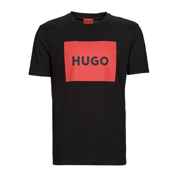 Textil Homem T-Shirt mangas curtas HUGO Dulive222 Preto / Vermelho