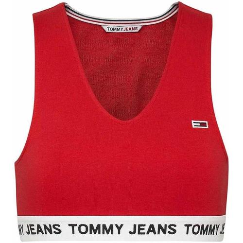 Textil Mulher T-shirts e Pólos Tommy Jeans  Vermelho