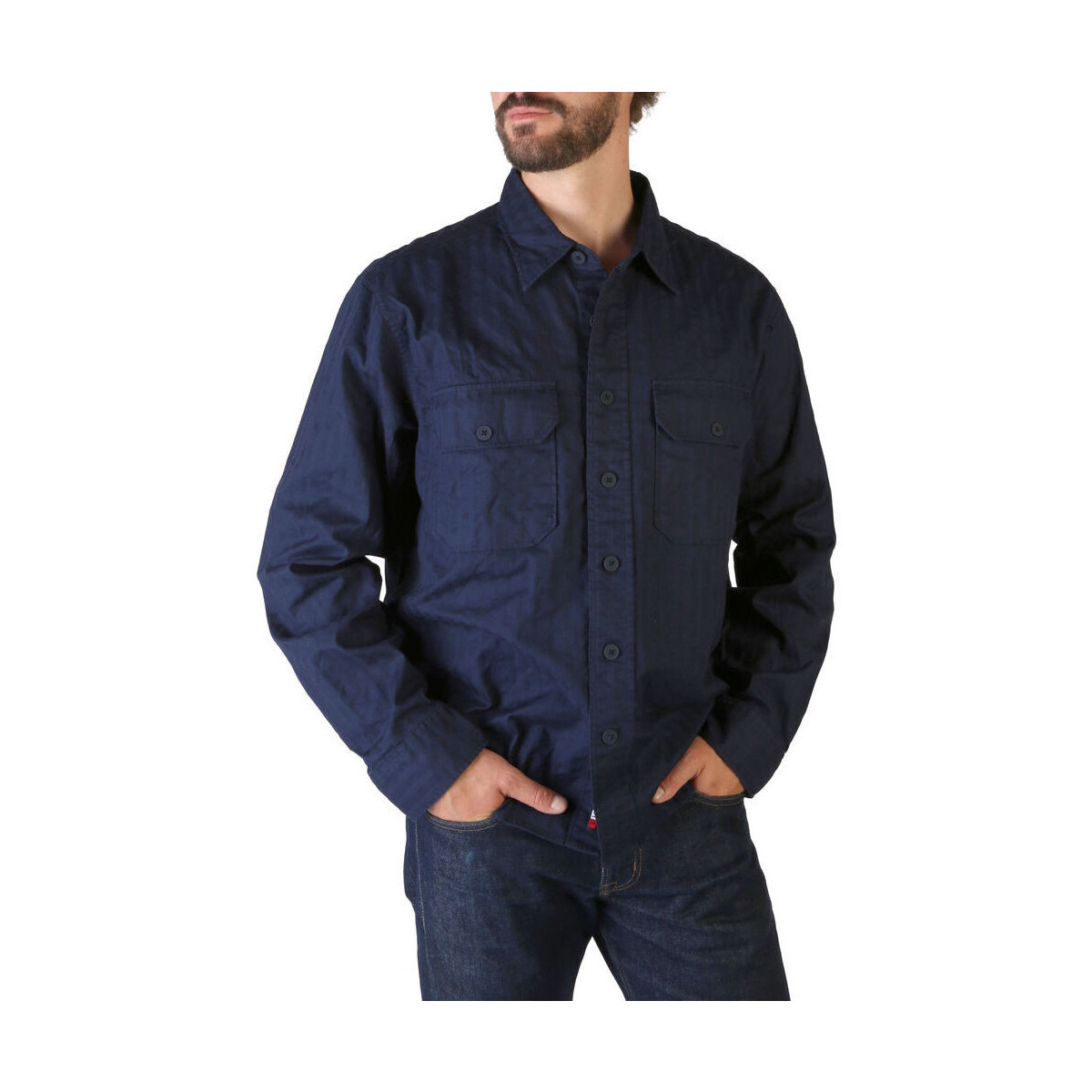Textil Homem Camisas mangas comprida Tommy Hilfiger - mw0mw17590 Azul