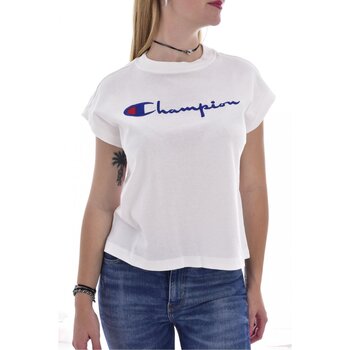 Textil Mulher T-shirts e Pólos Champion 112736 WW001 Branco