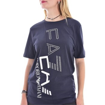 Textil Mulher T-shirts e Pólos Emporio Armani EA7 3LTT20 TJBEZ Azul