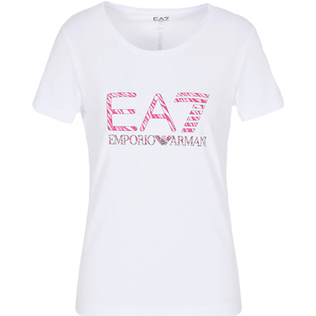 Textil Mulher T-shirts e Pólos Ea7 Emporio Armani 3LTT25 TJDZZ Branco