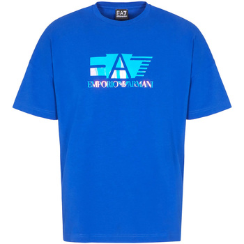 Textil Homem T-shirts e Pólos Ea7 Emporio Armani 3LPT35 PJ5MZ Azul