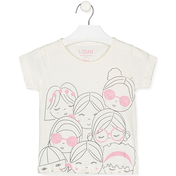 Textil Criança T-shirts e Pólos Losan 216-1300AL Branco