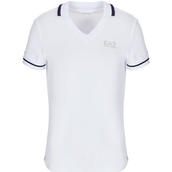 Textil Mulher T-shirts e Pólos Ea7 Emporio Armani 3LTF01 TJ9DZ Branco