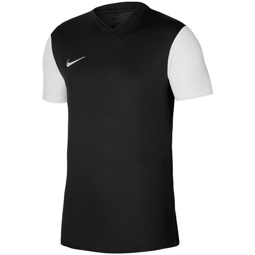 Textil Homem T-Shirt mangas curtas Nike camp Drifit Tiempo Premier 2 Branco, Preto