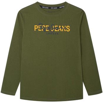 Textil Rapaz T-Shirt mangas Streets Pepe jeans  Verde