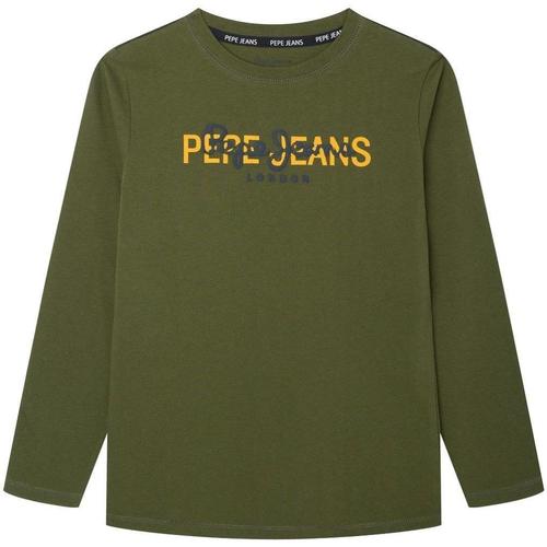 Textil Rapaz T-Shirt mangas curtas Pepe JEANS Bell  Verde