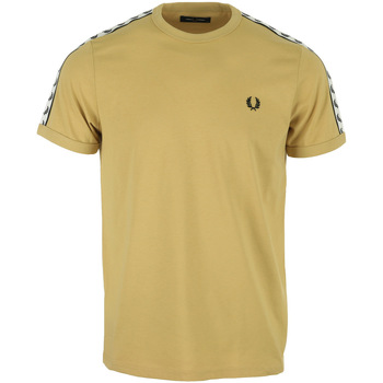 Textil Homem T-Shirt mangas curtas Fred Perry Taped Ringer T-Shirt Bege
