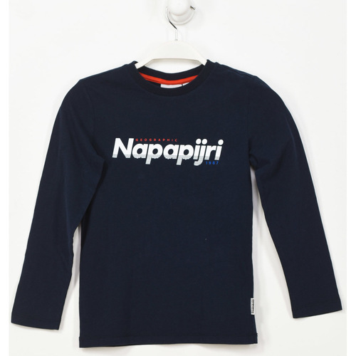Textil Rapaz T-shirt mangas compridas Napapijri GA4EQF-176 Azul