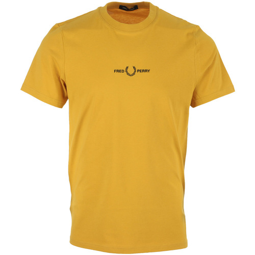 Textil Homem A sua morada deve conter no mínimo 5 caracteres Fred Perry Embroidered T-Shirt Amarelo