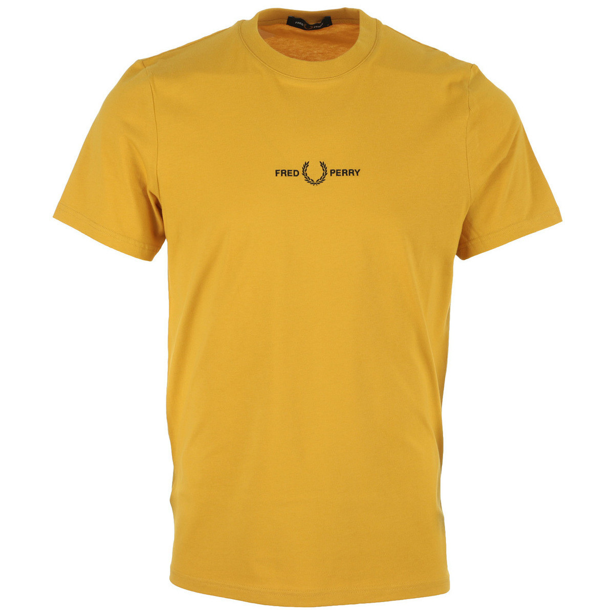 Textil Homem T-Shirt mangas curtas Fred Perry Embroidered T-Shirt Amarelo